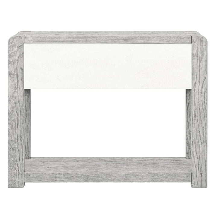 Flora Grey Washed Oak Console Table, 100cm width with 2 Drawers - The Furniture Mega Store 