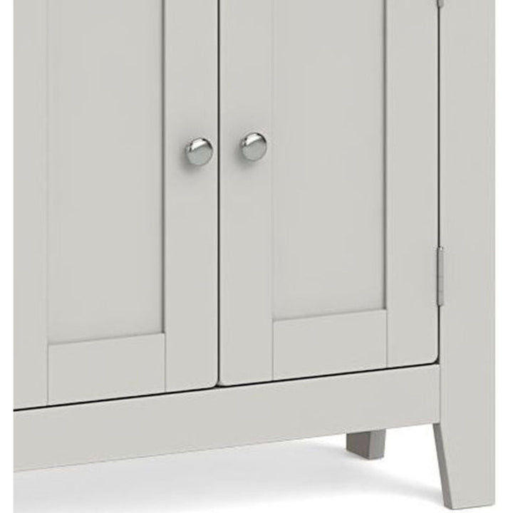 Cross Country Grey and Oak Mini Cupboard - 2 Door - The Furniture Mega Store 