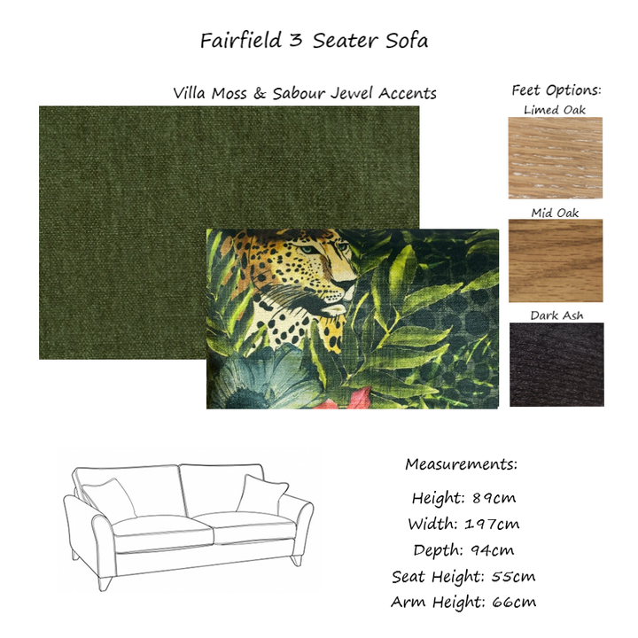 Fairfield Fabric Sofa Collection - Choice Of Fabrics & Feet - Interior Envy