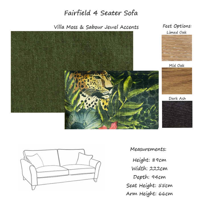 Fairfield Fabric Sofa Collection - Choice Of Fabrics & Feet - Interior Envy
