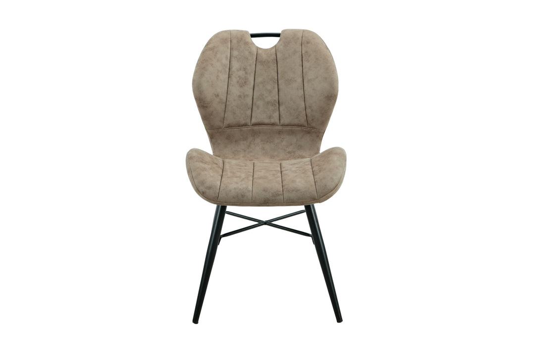 Roma Mink Fabric Dining Chair - Interior Envy