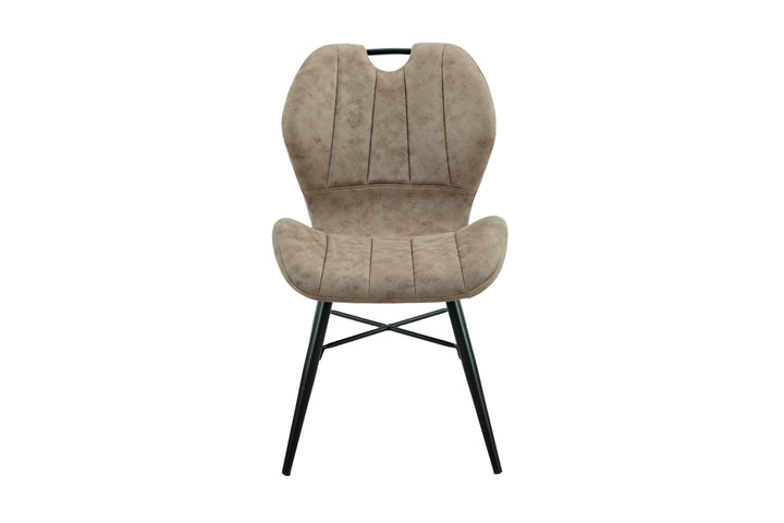 Roma Mink Fabric Dining Chair - Interior Envy