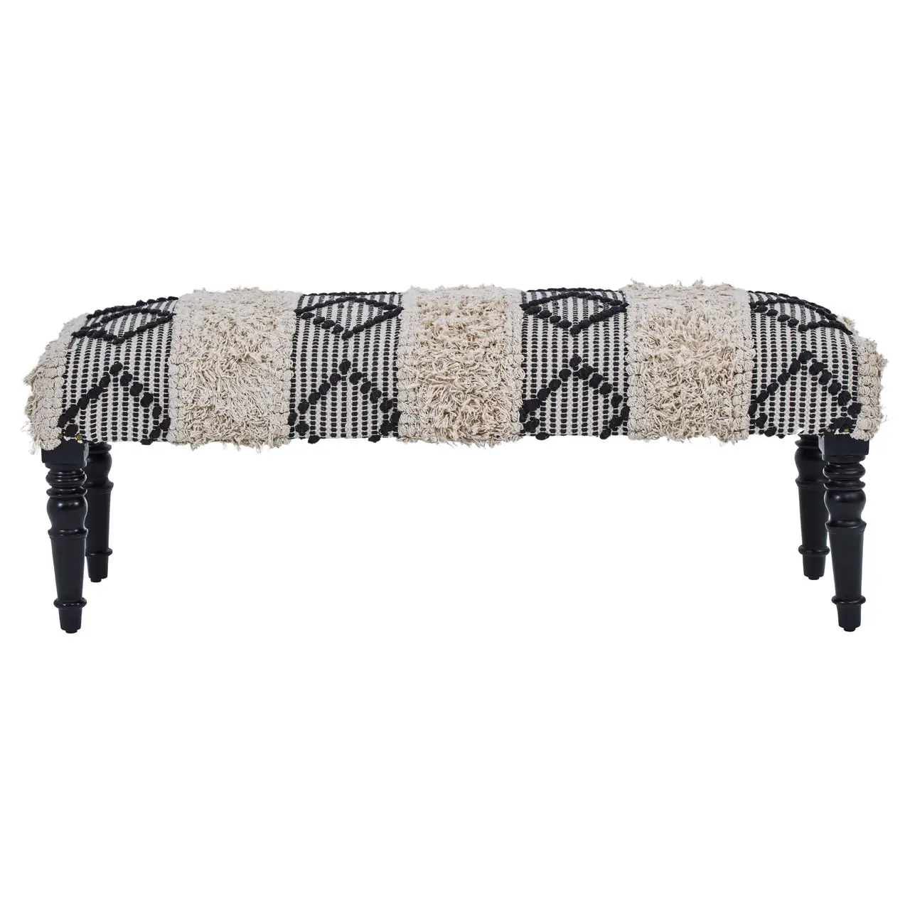 & White Boho Moroccan Bench Seat 120cm