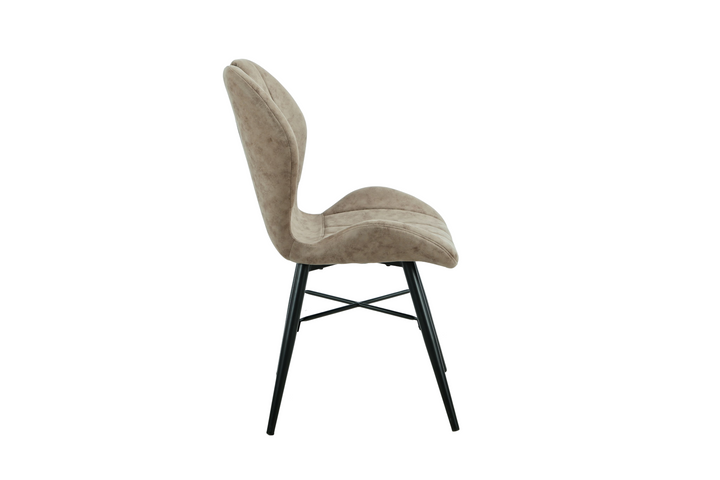 Roma Mink Fabric Dining Chair - Interior Envy