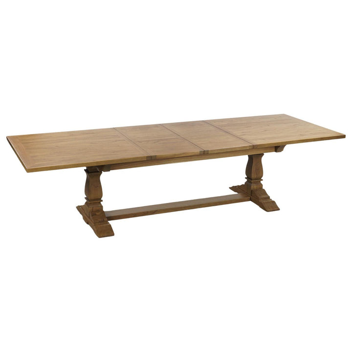 Windermere Small Monastery Extending Oak Dining Table Grey Finish