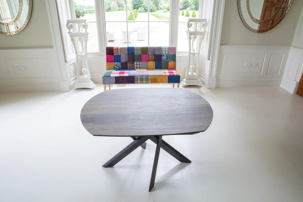 Milan Small 130cm - 190cm Extending Dining Table in Taupe Woodgrain