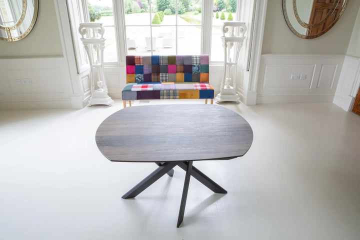 Milan Small 130cm - 190cm Extending Dining Table in Taupe Woodgrain