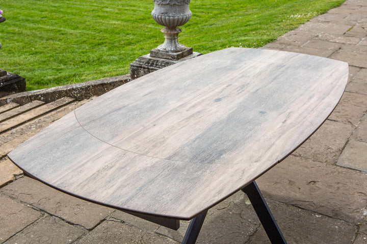 Milan Small 130cm - 190cm Extending Dining Table in Taupe Woodgrain