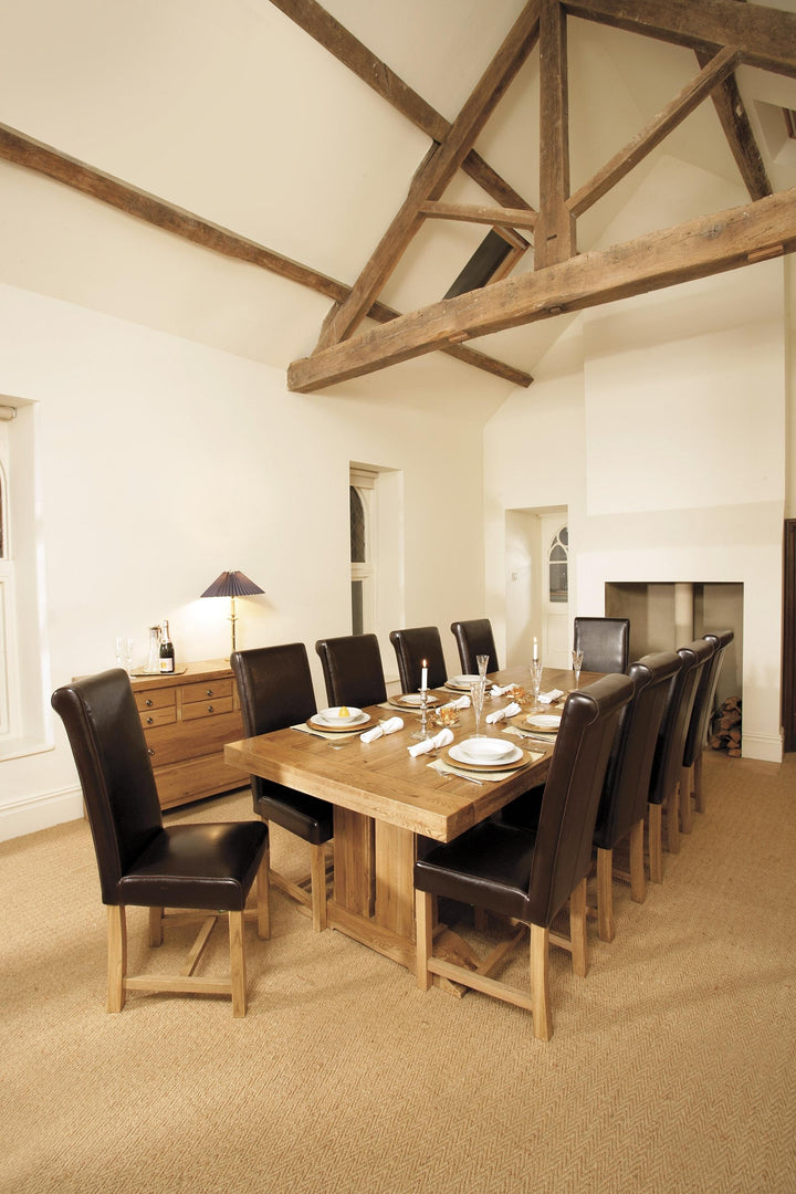 Windermere Monastery Extending Dining Table Natural Solid Oak