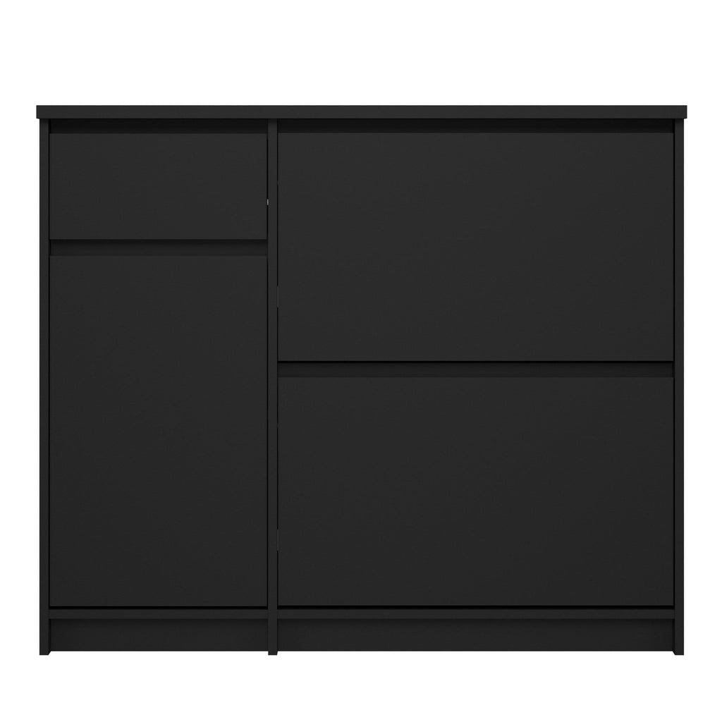 Naia Shoe Cabinet 2 Flip Down Doors 1 Door + 1 Drawer Matt