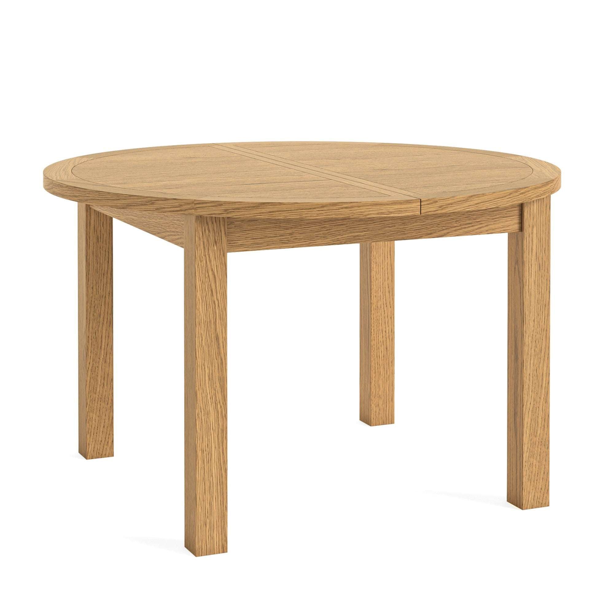 Barnham Oak Round Extendable Dining Table 120cm To 160cm