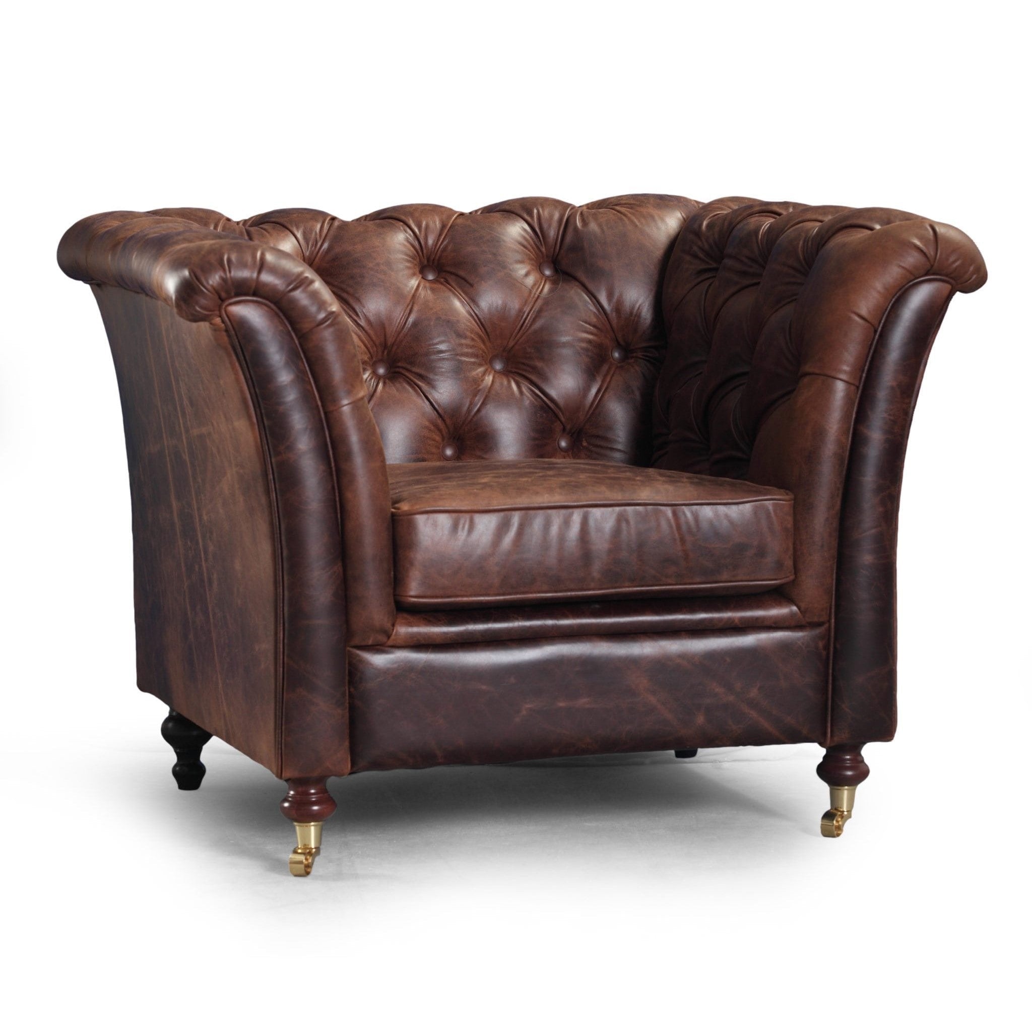 Louis Chesterfield Chair - Choice Of Vintage Leathers, Harris Tweed ...