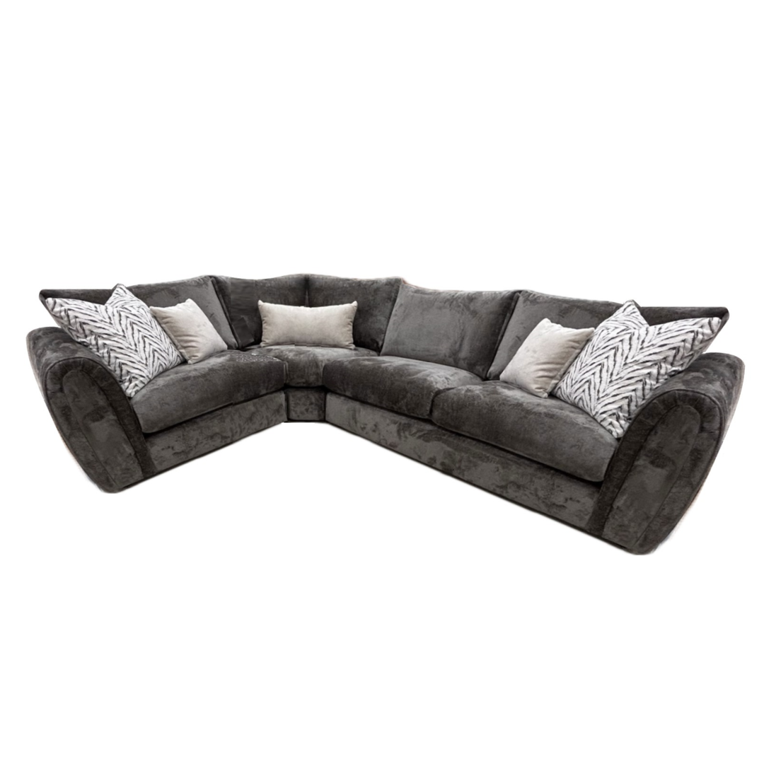 Aaron Modular Corner Sofa - Choice Of Sizes & Fabrics - The Furniture Mega Store 