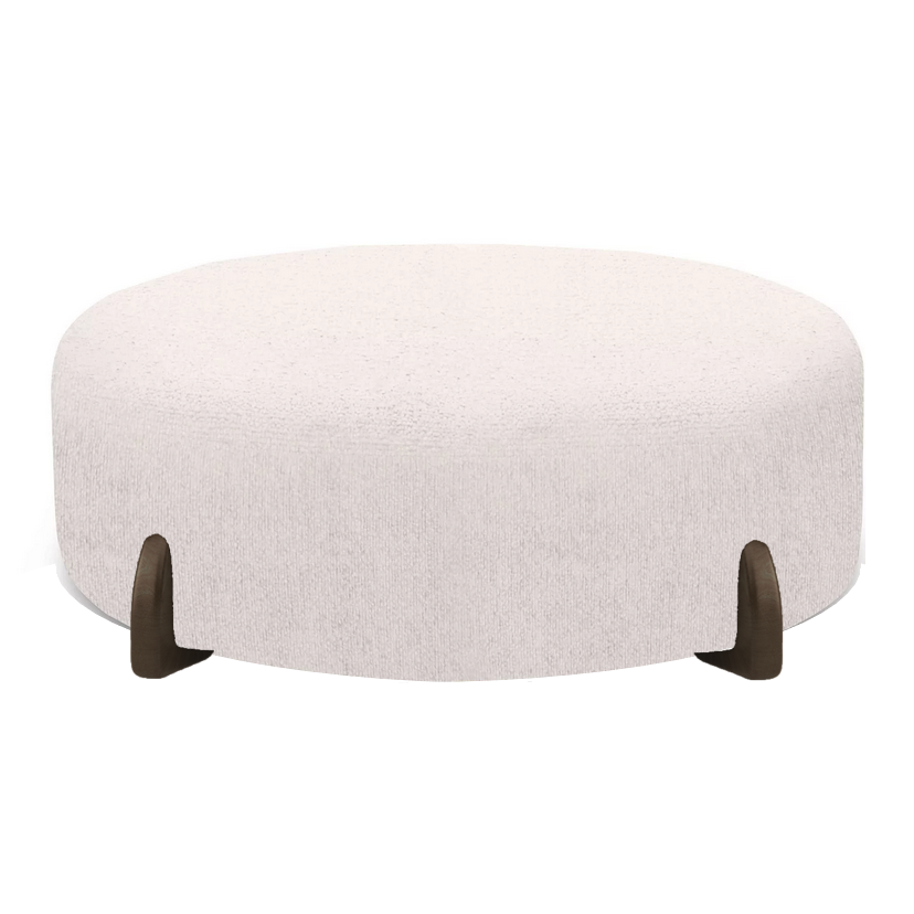 Axel Round Accent Footstool - Choice Of Fabrics & Legs - Interior Envy