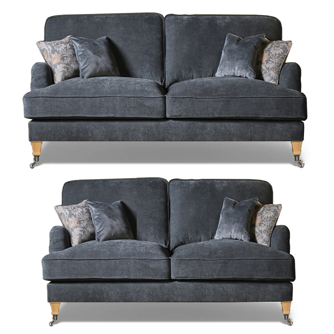 Beatrix 3 Seater & 2 Seater Sofa Set - Choice Of Fabric & Feet - Interior Envy