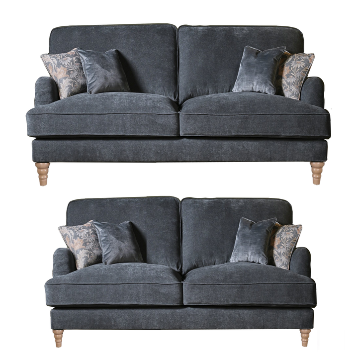 Beatrix 3 Seater & 2 Seater Sofa Set - Choice Of Fabric & Feet - Interior Envy