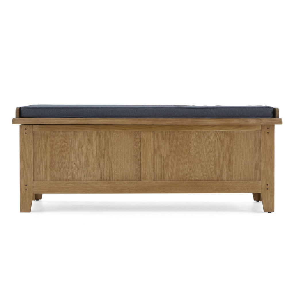 Barnham Oak & Cushioned Top Storage Bench