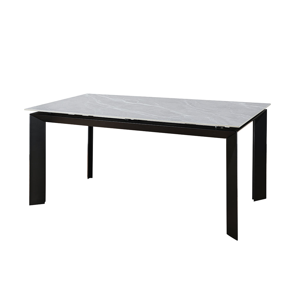 Rosa  Ceramic Argento Grey – 160-220cm Extending Dining Table Matt Finish
