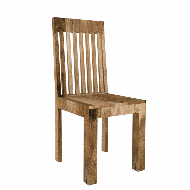 Cuban Mango Wood Dining Chair (Sold in Pairs) - The Furniture Mega Store 