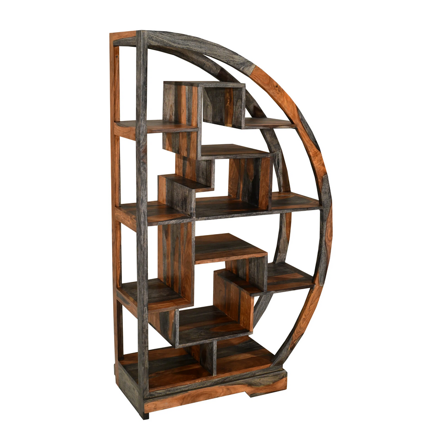 Goa Cube Large Semi Circle Open Display Shelving Unit - Interior Envy