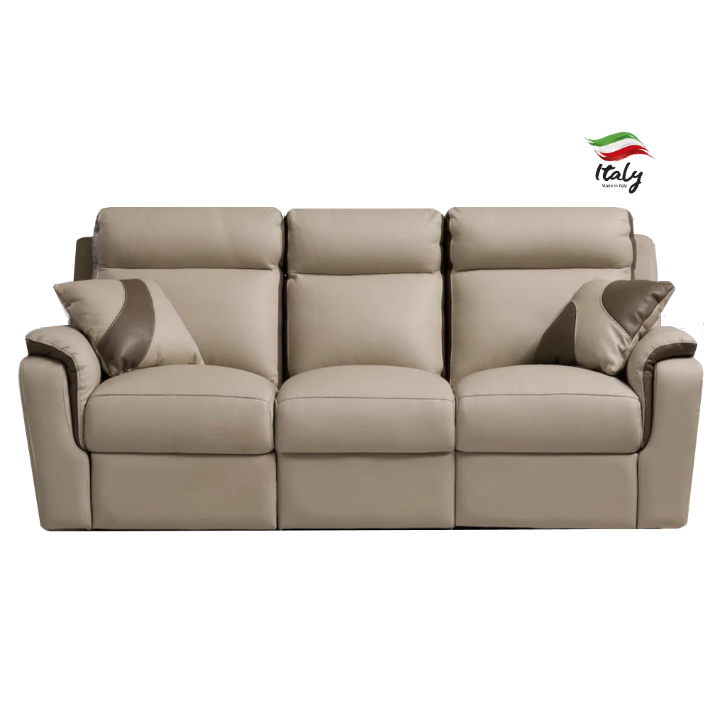 Device Italian Leather Recliner Sofa & Chair Collection Manual or Power Recline Usb Charging Ports