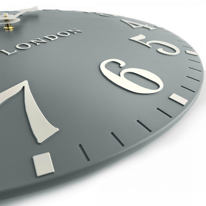 Allure Flax Blue Round Wall Clock - 51cm - Interior Envy