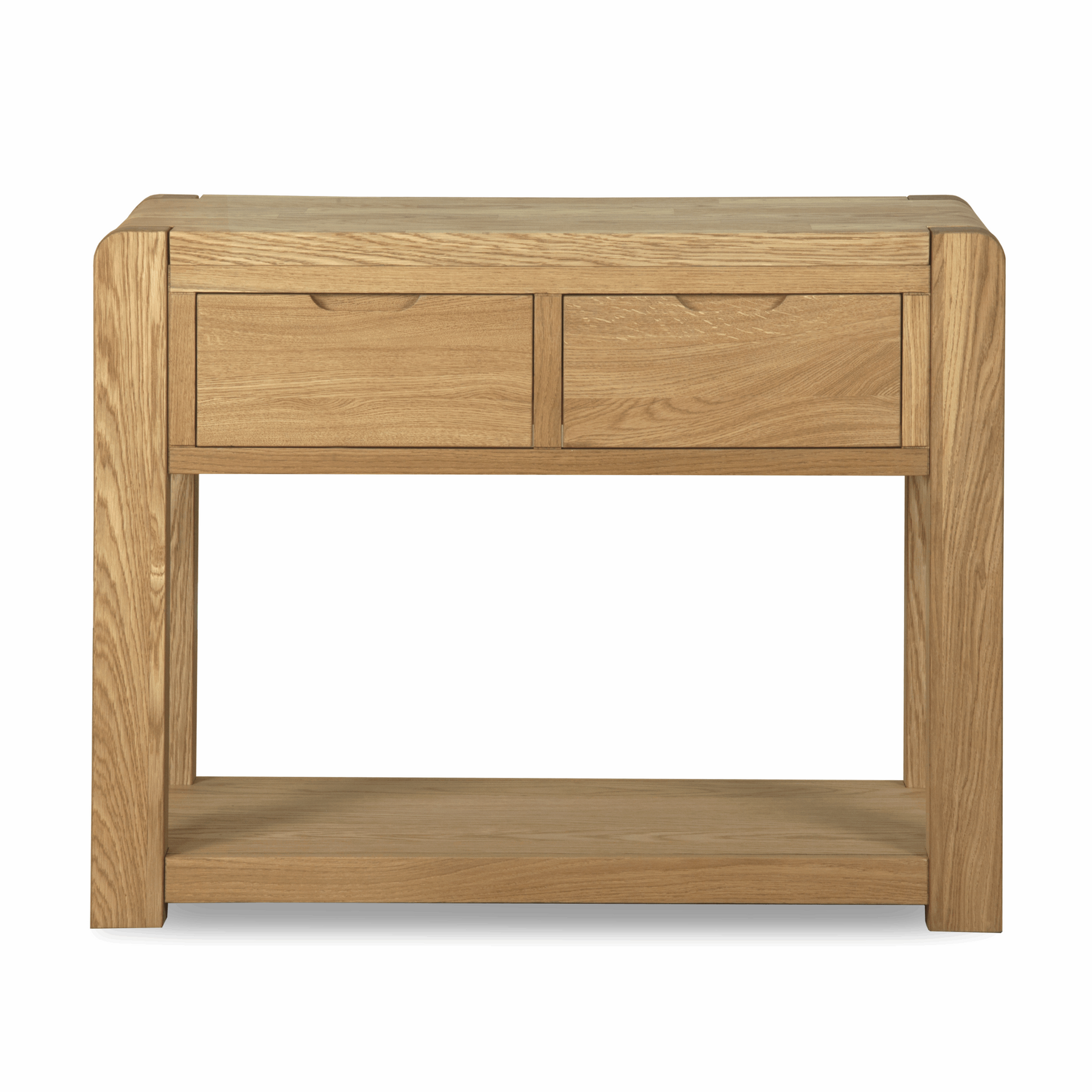 Bakerloo Console Table Bakerloo Oak 2 Drawer Console Table - 100cm | Interior Envy