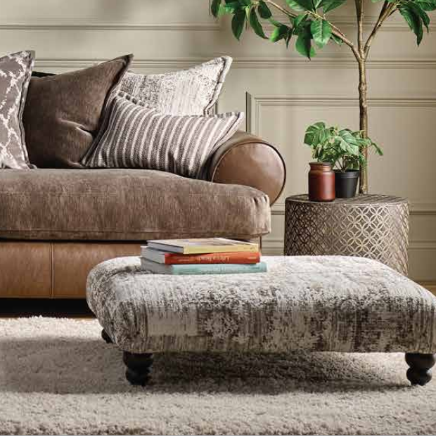 Horatio Footstool - Choice Of Fabrics - Interior Envy