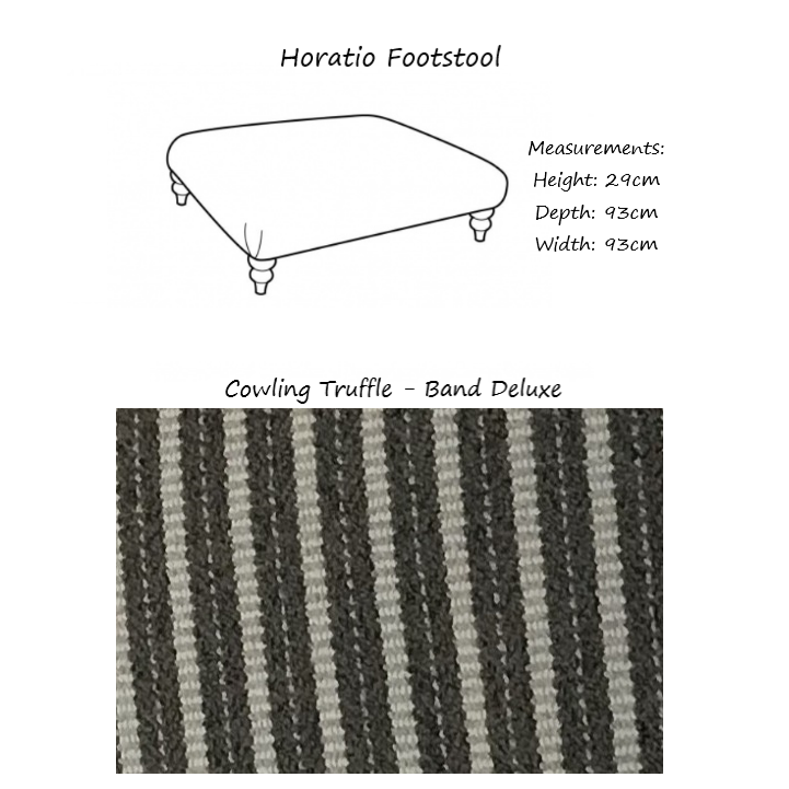 Horatio Footstool - Choice Of Fabrics - Interior Envy