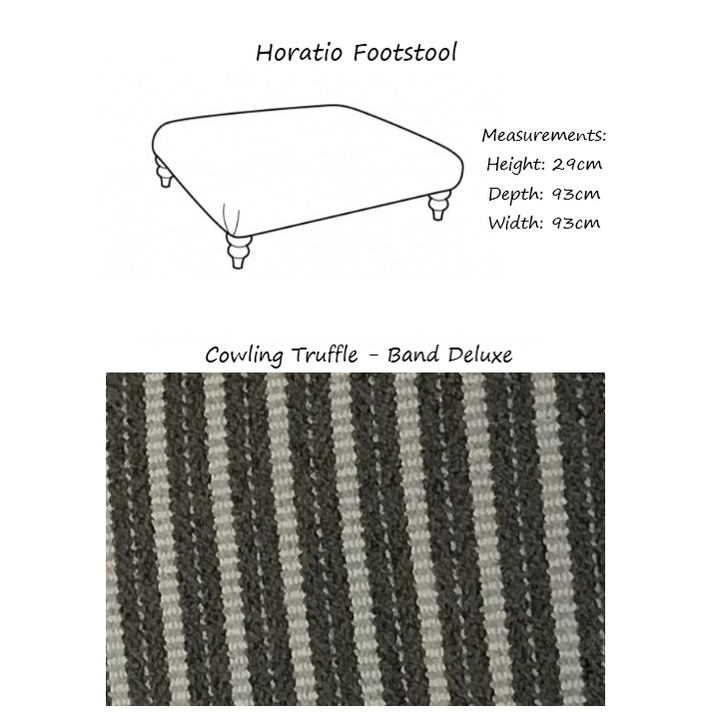 Horatio Footstool - Choice Of Fabrics - Interior Envy