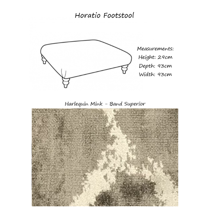 Horatio Footstool - Choice Of Fabrics - Interior Envy