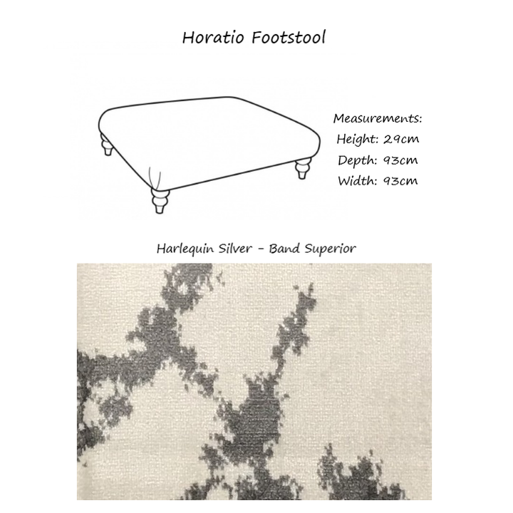 Horatio Footstool - Choice Of Fabrics - Interior Envy