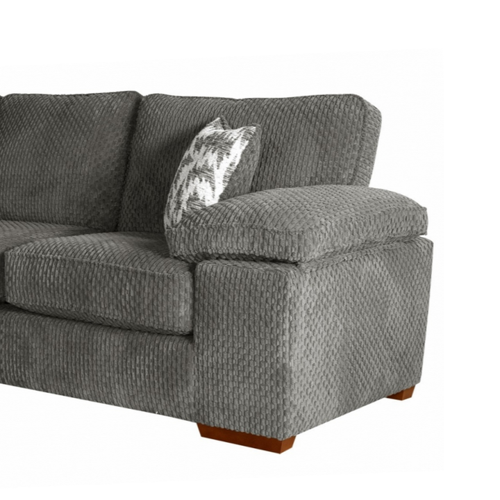 Lilith Fabric 3 Seater Sofa + Armchair + Storage Footstool Set - Choice Of Colours - Interior Envy