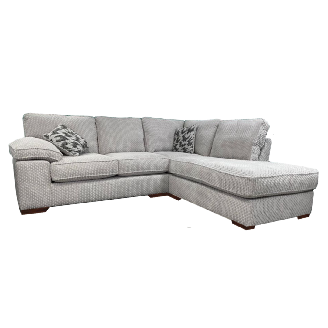 Lilith Fabric Chaise Corner Sofa - Choice Of Fabrics & Feet - Interior Envy