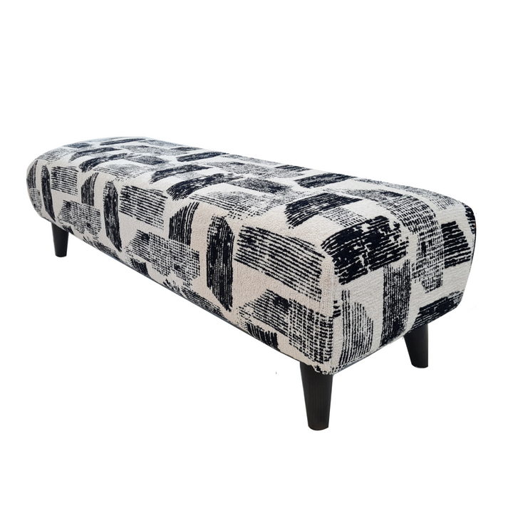 Maverick Mono Fabric Bench Footstool - Choice Of Legs
