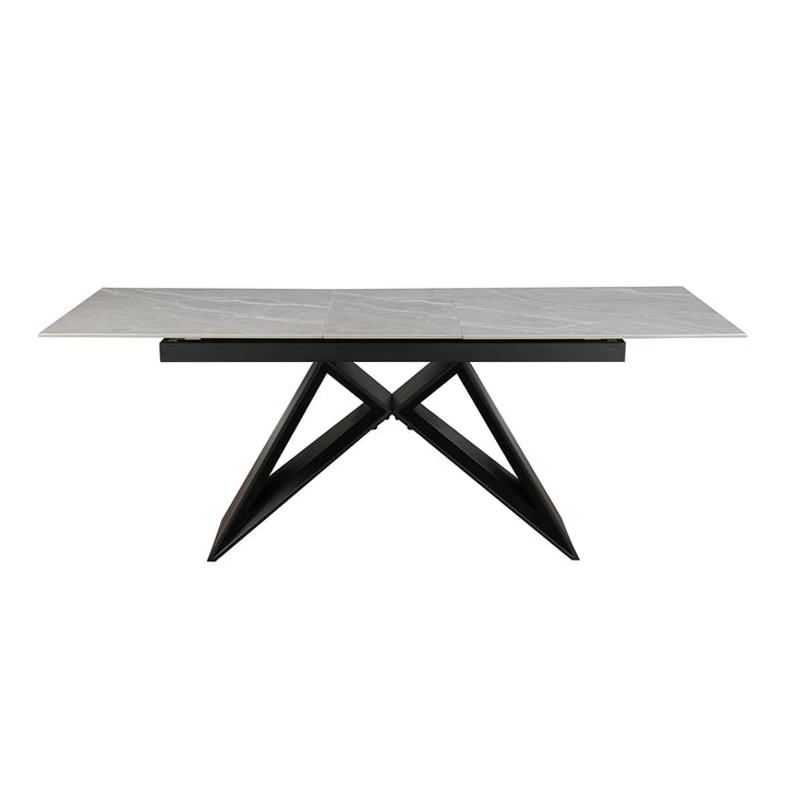 Crete Ceramic Argento Grey – 160-200 Extending Dining Table Matt Finish