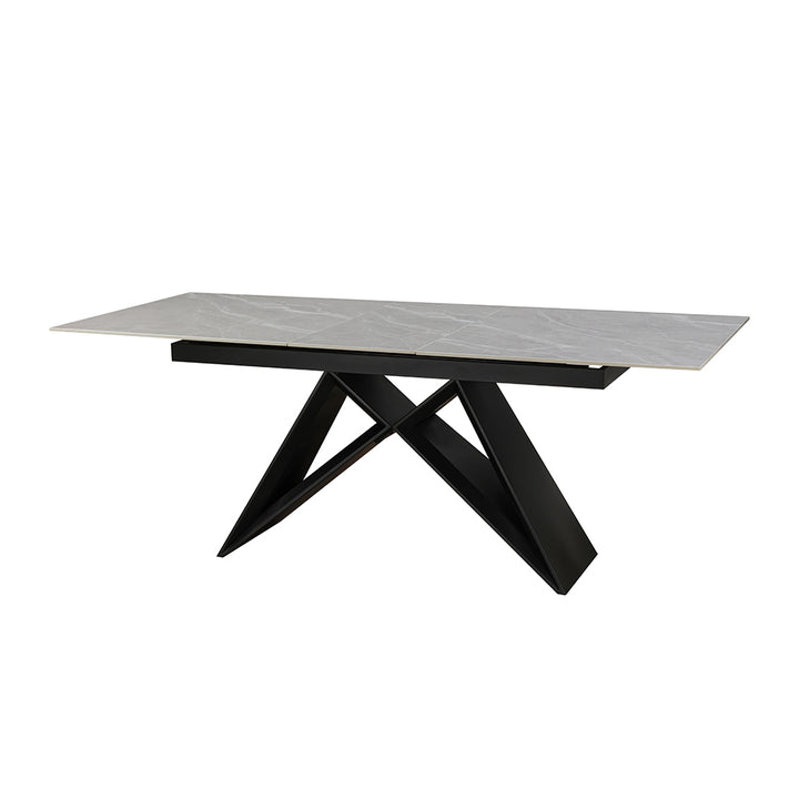 Crete Ceramic Argento Grey – 160-200 Extending Dining Table Matt Finish