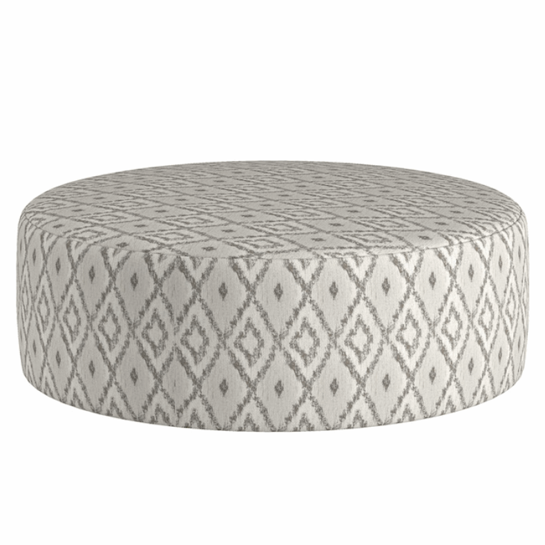 Jester Fabric Round Accent Footstool