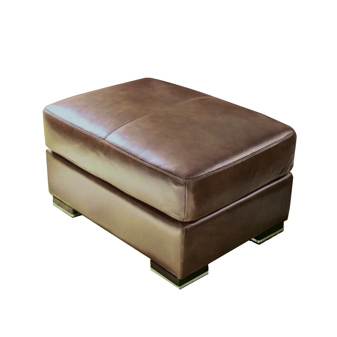 Lucca Italian Leather Storage Footstool