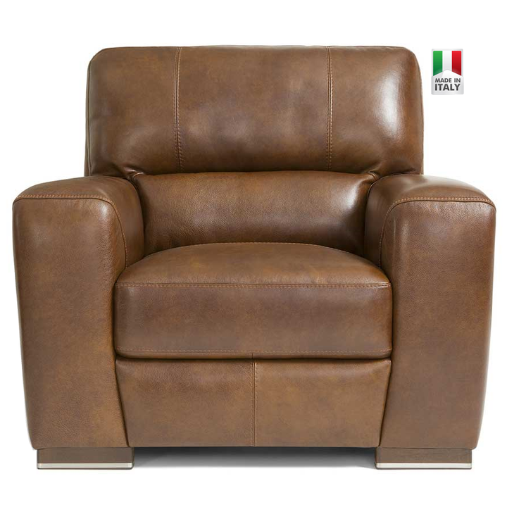 Lucca Italian Leather Armchair - Optional Power Recliner - Interior Envy