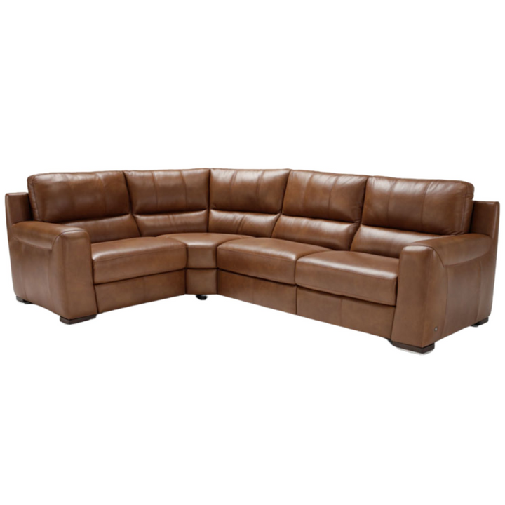 Lucca Italian Leather Corner Sofa - Optional Power Recliner & Choice Of Leathers - Interior Envy