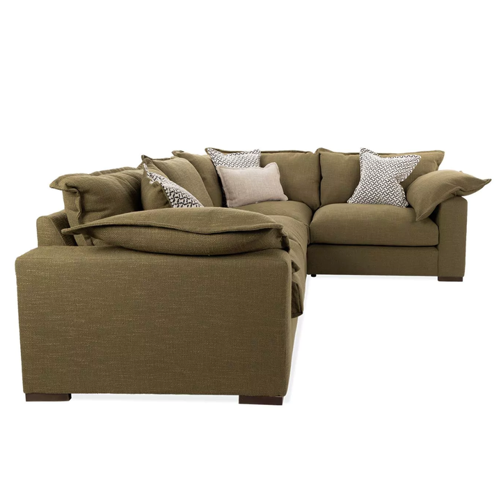 Lennox Fabric Pillow Edge Modular Corner Sofa