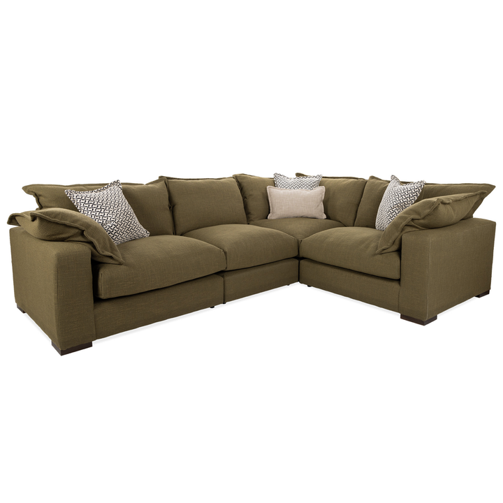 Lennox Fabric Pillow Edge Modular Corner Sofa