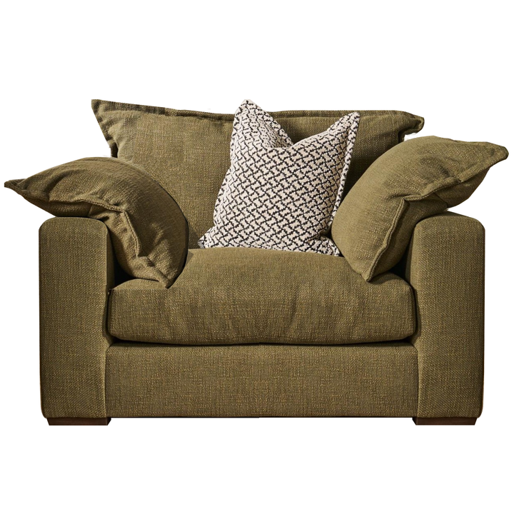 Lennox Fabric Pillow Edge Love Chair