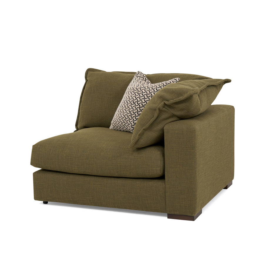 Lennox Fabric Pillow Edge Modular Corner Sofa