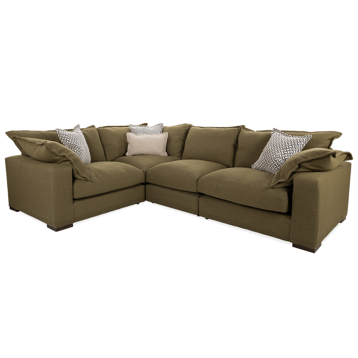 Lennox Fabric Pillow Edge Modular Corner Sofa