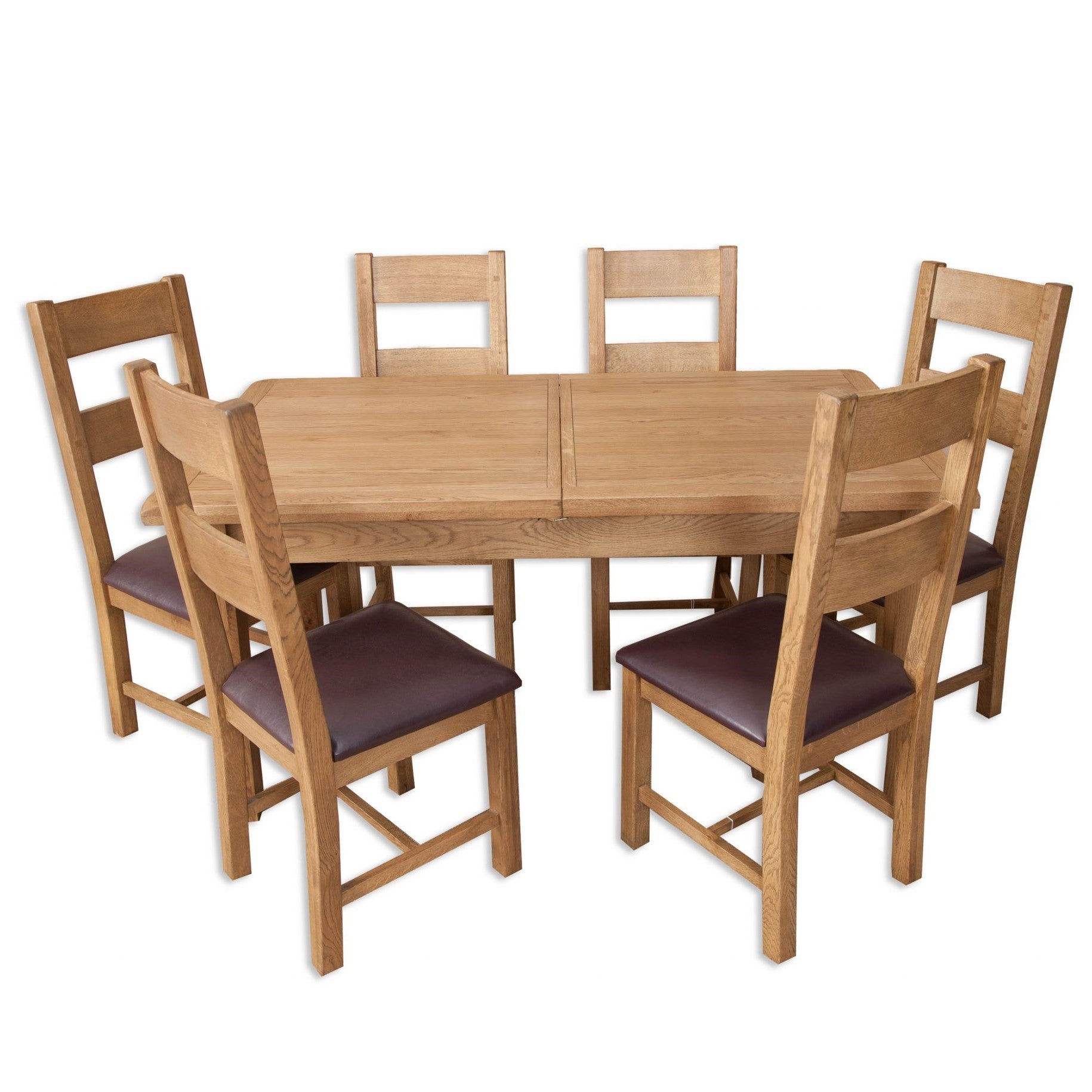 Wiltshire Country Oak 1.2 Extending Dining Table & Matching Dining Chairs Set
