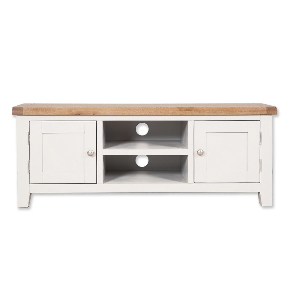 St.Ives Painted & Oak Large TV Cabinet 135cm