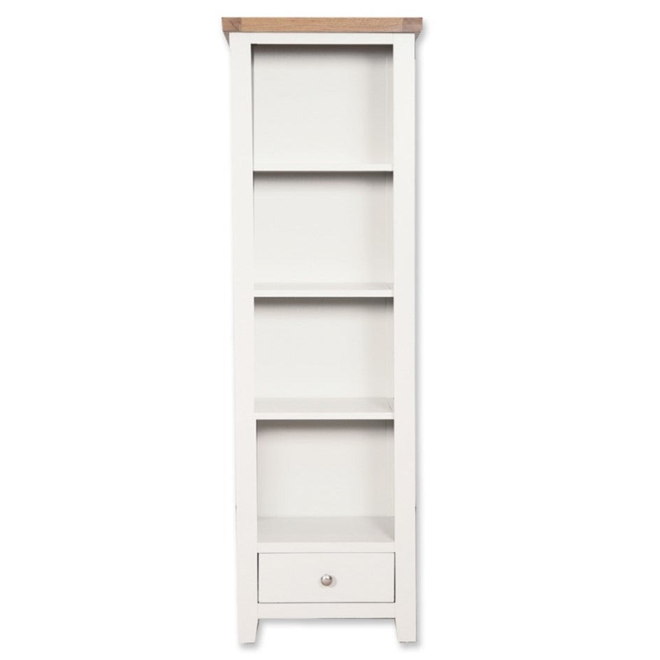 St.Ives Painted & Oak Tall Slim Bookcase