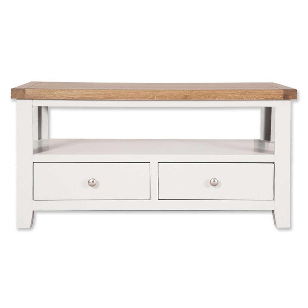 St.Ives Painted & Oak 2 Drawer Coffee Table